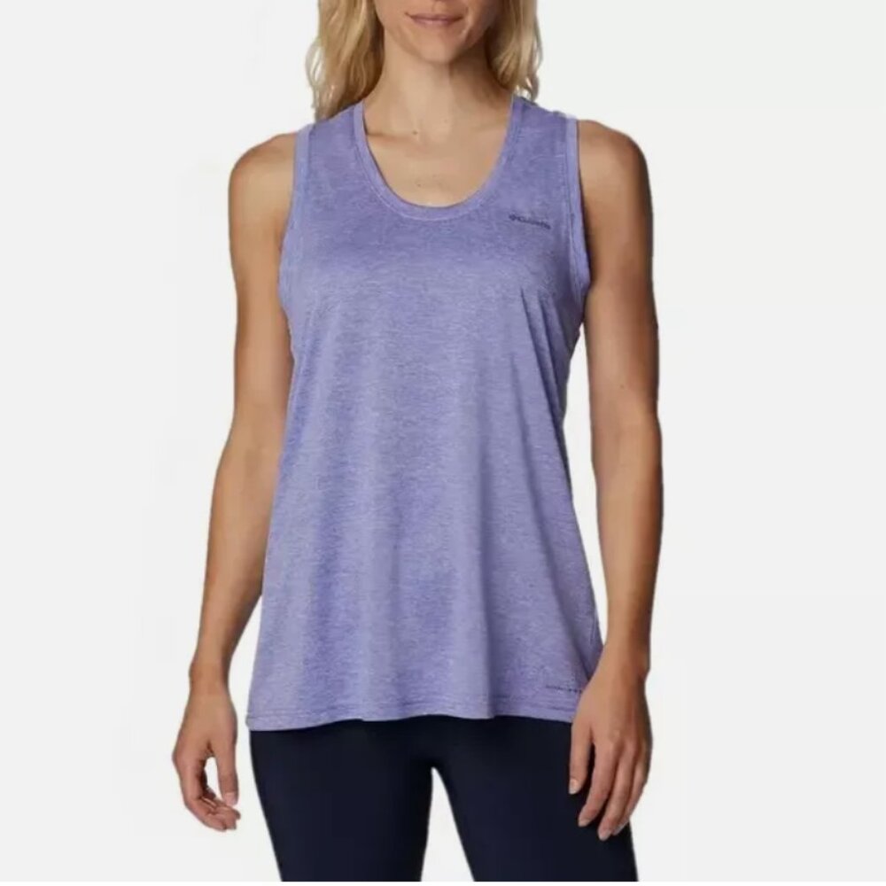 Columbia Women's Hike Tank Top L in Purple Lotus Heather